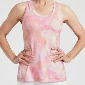 Athleta Nitro Tank Top, Tie Dye Pink, Size L